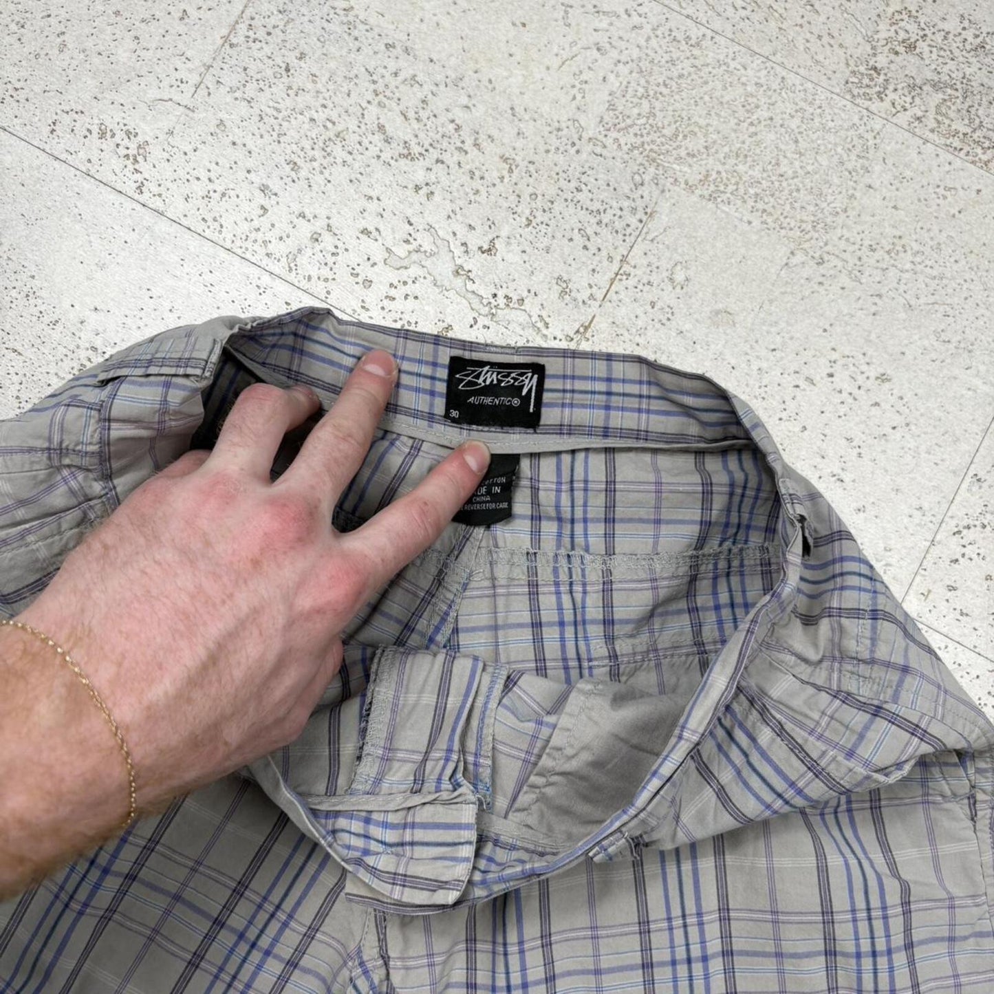 00’s Stussy Plaid Shorts (30”)