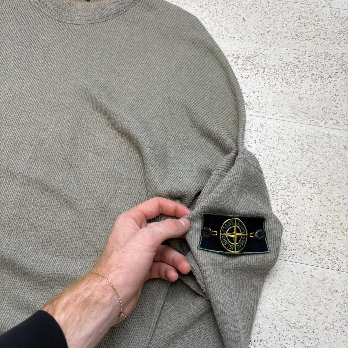 90’s Stone Island Ribbed Jumper (L)
