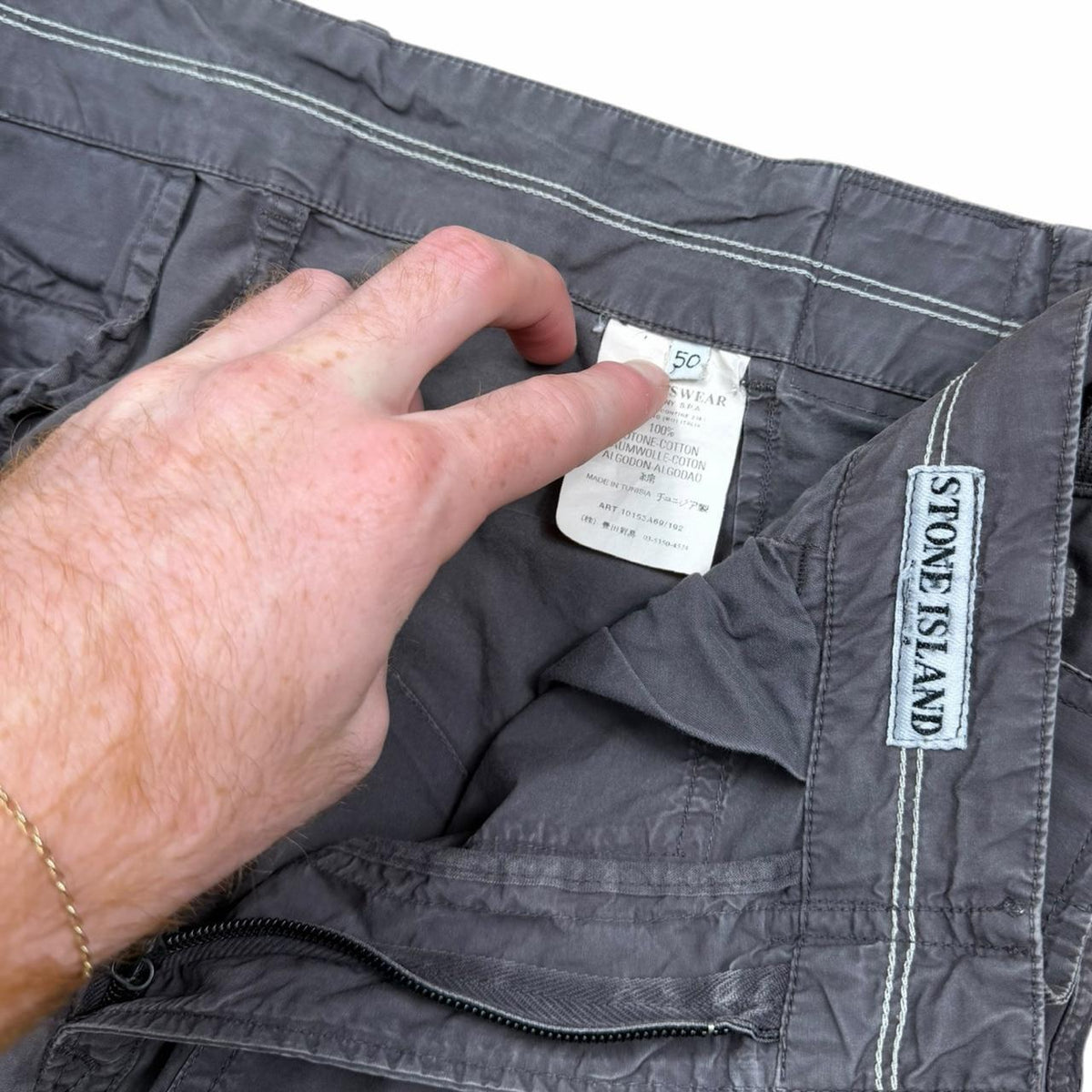 00’s Stone Island Parachute Cargo Trousers (30”)