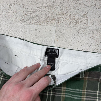 00’s Stussy Plaid Shorts (34”)