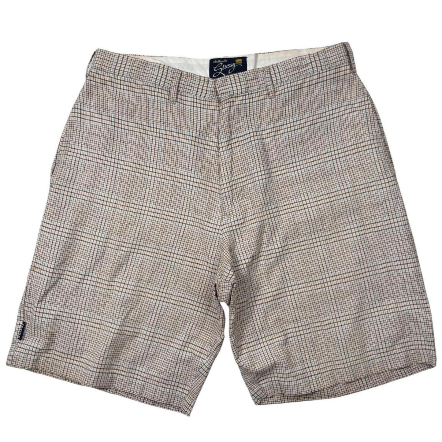 90’s Stussy Plaid Shorts (34”)