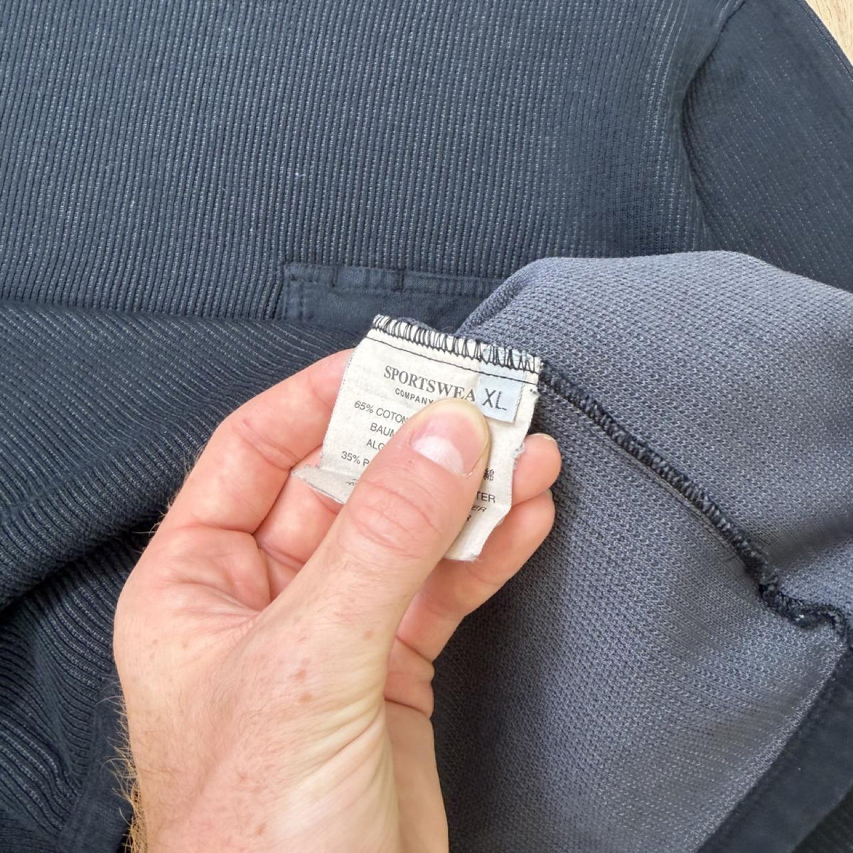 00’s Stone Island Ribbed Cotton Jumper (XL)