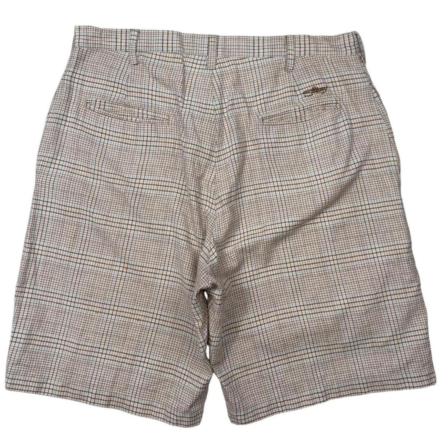90’s Stussy Plaid Shorts (34”)