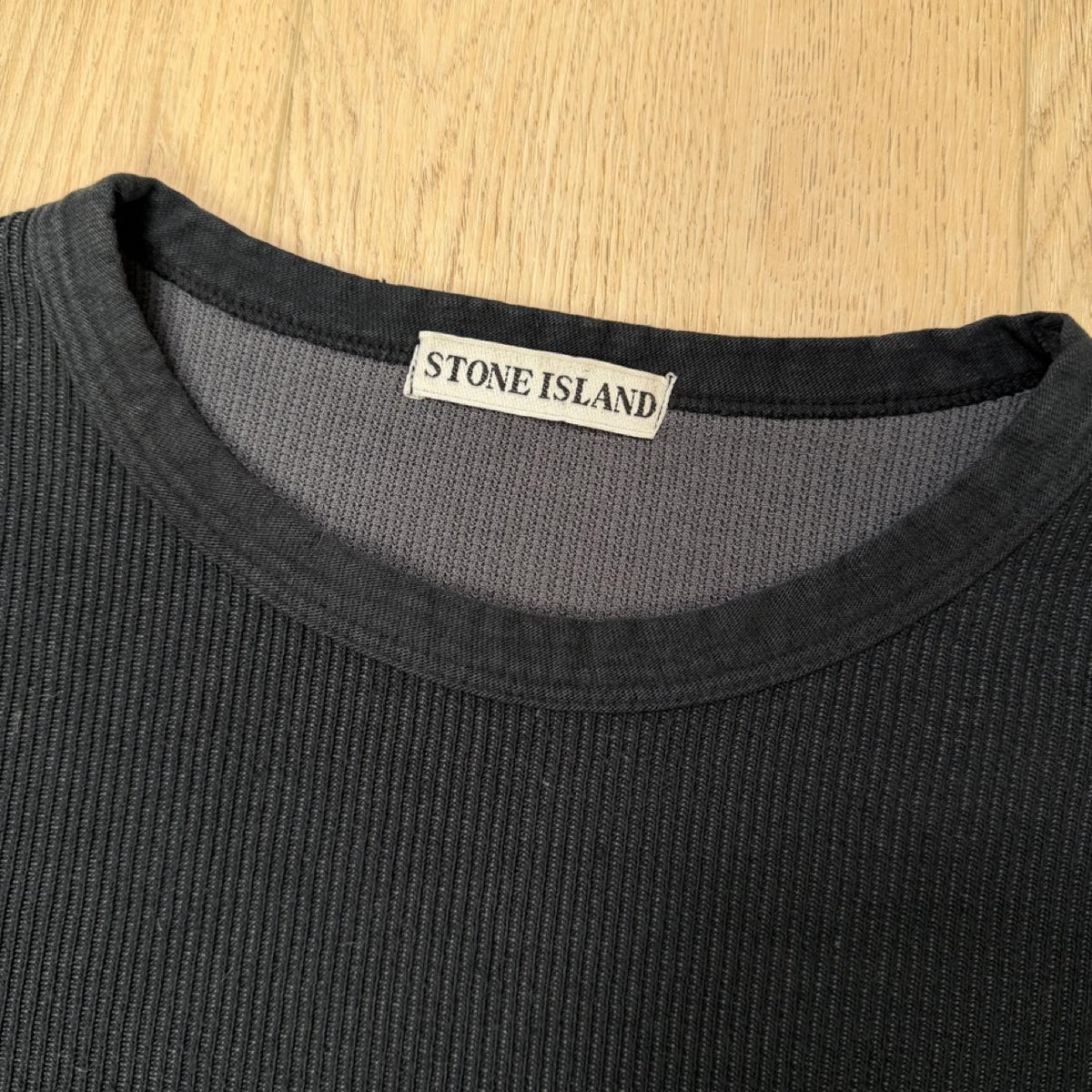 00’s Stone Island Ribbed Cotton Jumper (XL)