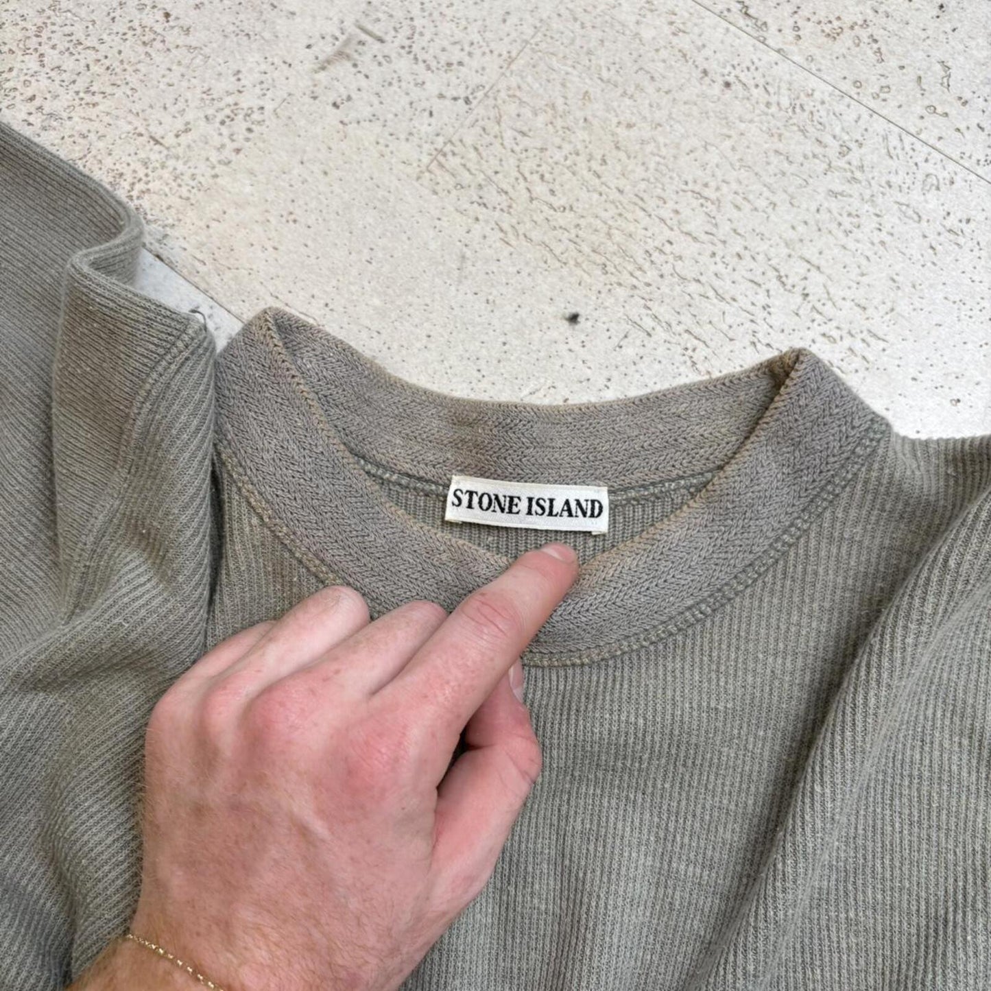 90’s Stone Island Ribbed Jumper (L)