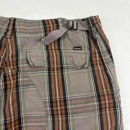 Vintage Stussy Plaid Shorts (34")